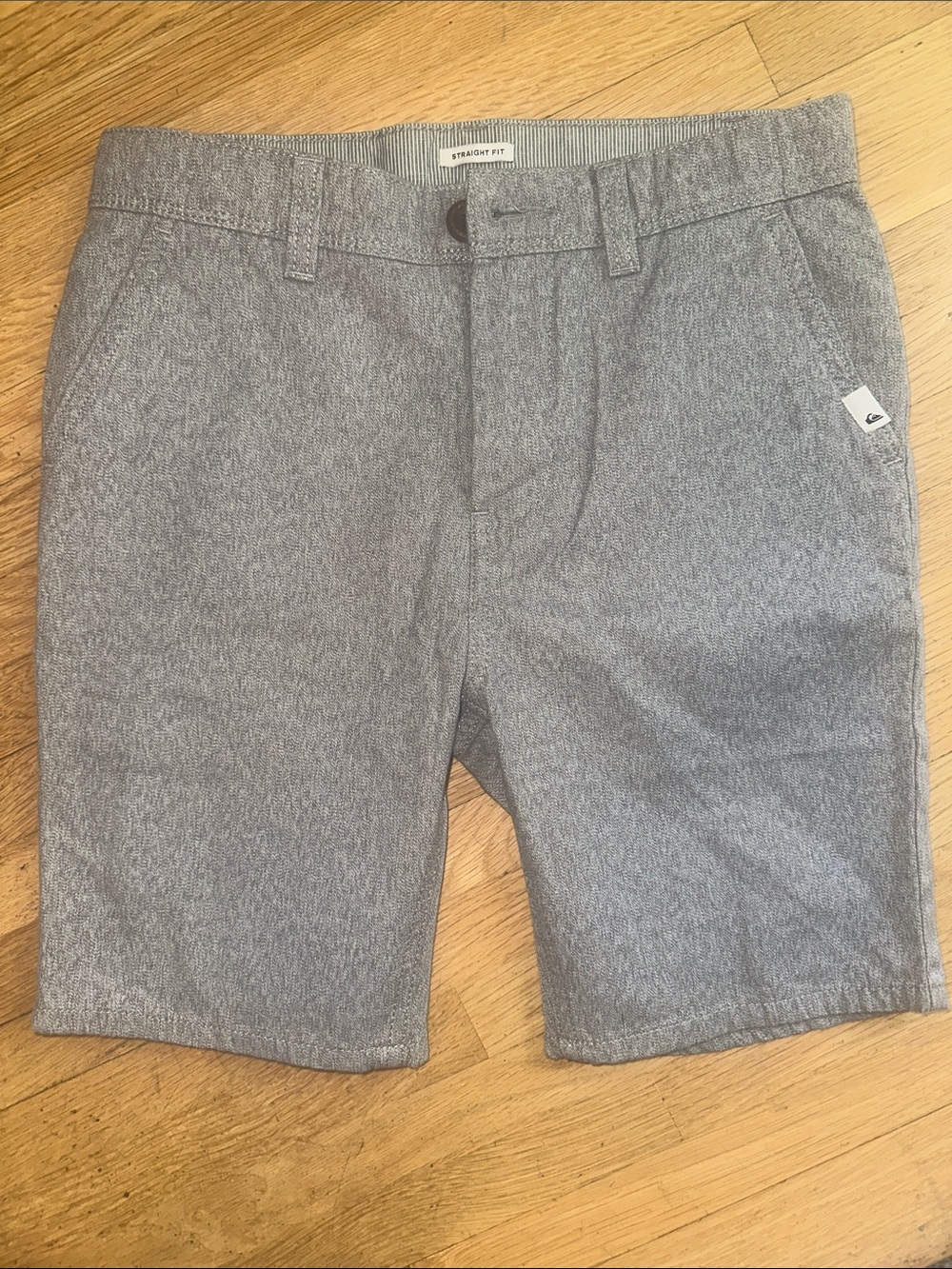 O'Neill Boys Gray Straight Fit Flat Front Shorts